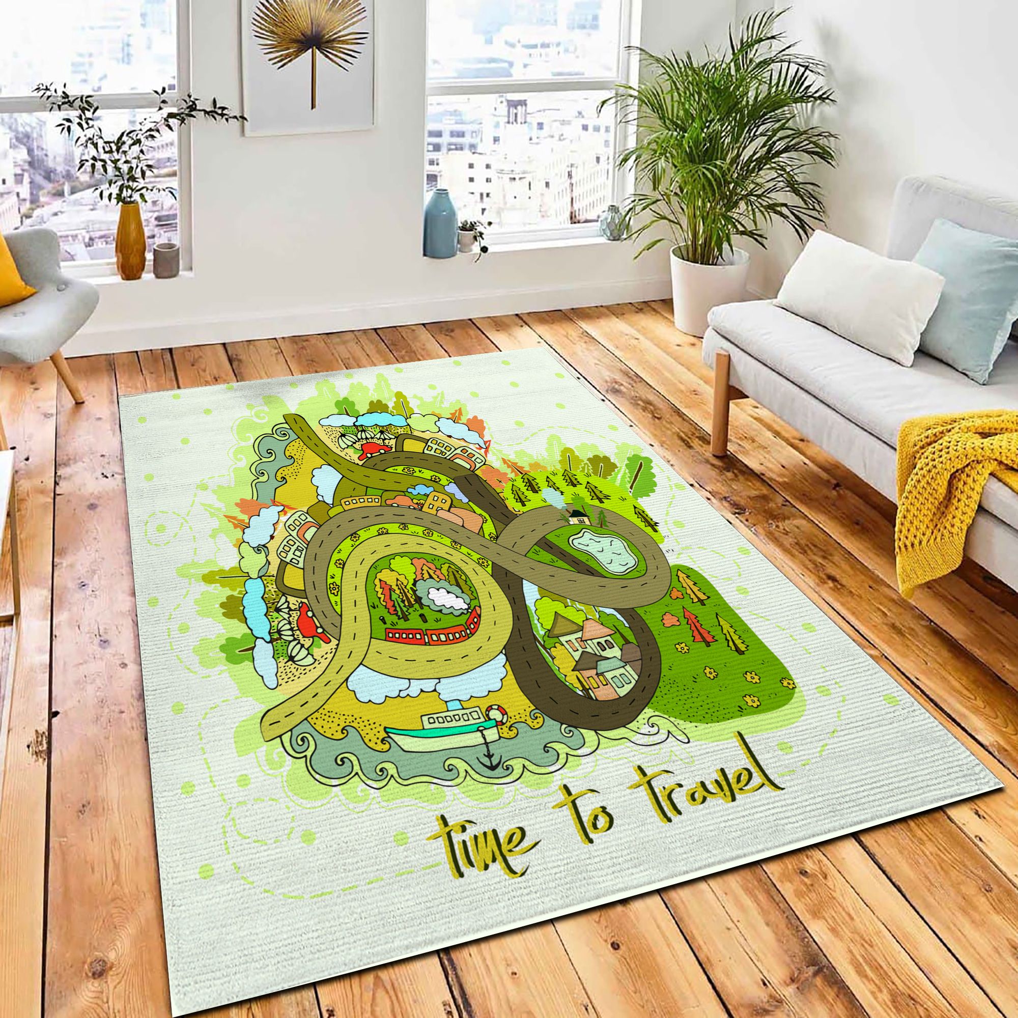 Cartoon Map Time Travel Vector Carpet Rug Kids Rug Home Decor Cartoon Map Time Travel Vector Carpet Rug Kids Rug Home Decor