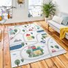 Cartoon Roads House Tree Car Area Carpet Rug Kid Play Rug Home Decor