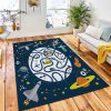 Cartoon Space Map Pattern Rug Carpet Kids Rug Home Decor