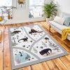 Cartoon Square Kids Road Playmat Rug Carpet Kids Rug Home Decor