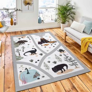 Cartoon Square Kids Road Playmat Rug Carpet Kids Rug Home Decor