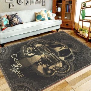 Casino Royale 007 Area Rug – Home Decor – Bedroom Living Room Decor