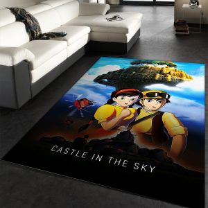 Castle In The Sky 1986 Rug Movie Rug Floor Decor Home Decor Area Rug For Living Room Bedroom Rug Home Decor