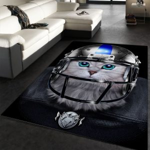 Cat Football Player Area Rug For Christmas Living Room And Bedroom Rug Home Us Decor