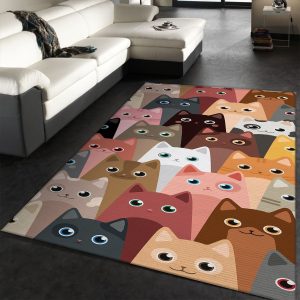 Cat Funny Area Rug Geeky Carpet Home Decor Bedroom Living Room Decor