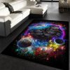 Cat In Galaxy Space Cosmos Area Rug For Christmas Bedroom Home Decor Area Rug For Living Room Bedroom Rug Home Decor