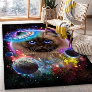 Cat In Galaxy Space Cosmos Area Rug For Christmas Living Room Rug Home Decor Floor Decor