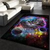 Cat In Galaxy Space Cosmos Area Rug Living Room Rug Us Gift Decor Area Rug For Living Room Bedroom Rug Home Decor