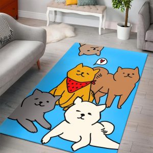 Cats  Living Room Area Rug  Christmas Gift Floor Decor Home Decor