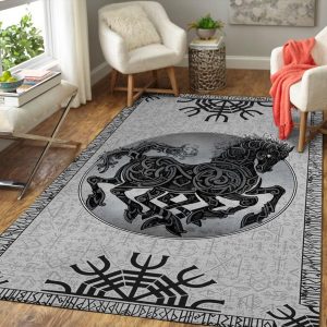 Celtic Horse Viking Rug Bohemian Style Area Rug Living Room Rug Room Decor Rug