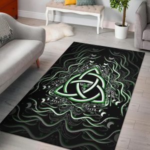 Celtic Triquetra Wiccan Area Rug Living Room Rug