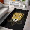 Cheetah Head Illustration  Area Rug   Room Rugs Floor Decor Home Decor