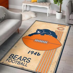Chicago Bears Football Area Rug Rugs For Living Room Rug Home Decor Area Rug For Living Room Bedroom Rug Home Decor