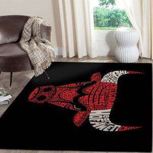 Chicago Bulls Rug Basketball Floor Decor The Us Decor