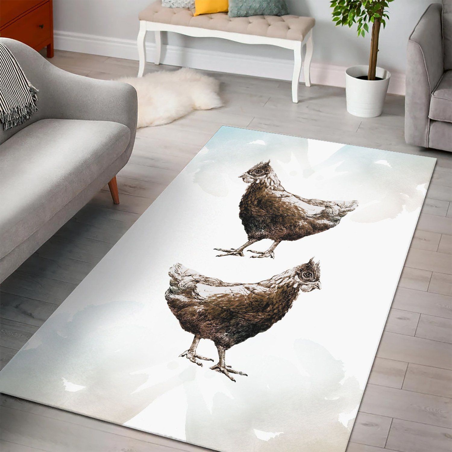 Chickens Area Rug Christmas Gift Floor Decor Home Decor Chickens Area Rug Christmas Gift Floor Decor Home Decor