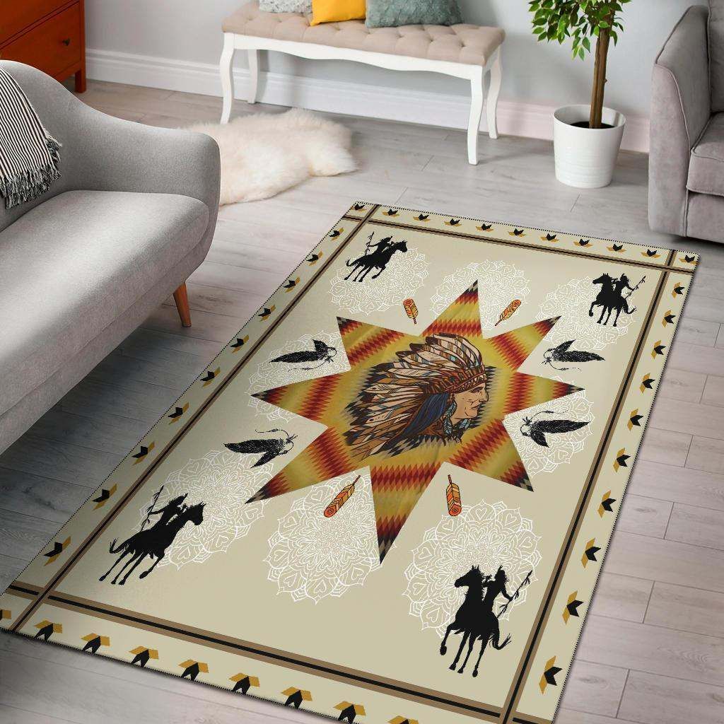 Chief & Warriors Native American Area Rug Carpet Area Rug For Living Room Bedroom Rug Home Decor Chief & Warriors Native American Area Rug Carpet Area Rug For Living Room Bedroom Rug Home Decor
