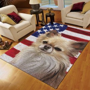 Chihuahua American Carrying You Rug Carpet Area Rug For Living Room Bedroom Rug Home Decor