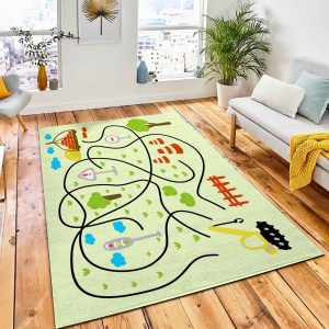 Childrens Maze Truck Crane Road Area Rug Carpet City Rug Room Decor