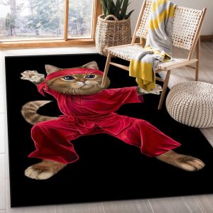 Chinese Legend Kungfu Cat Area Rug Carpet Bedroom Home Decor Area Rug For Living Room Bedroom Rug Home Decor