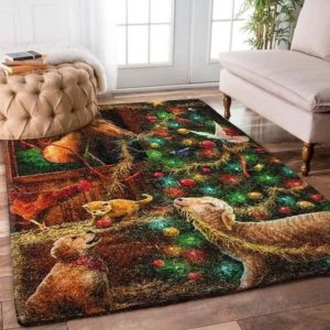 Christmas At The Farm Rectangle Tz16237 Rug Carpet Area Rug For Living Room Bedroom Rug Home Decor