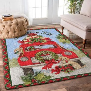 Christmas Car Dog Dv1410071R Rug Carpet Area Rug For Living Room Bedroom Rug Home Decor