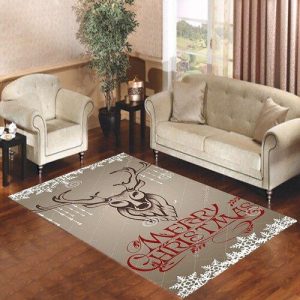 Christmas Card Deer Snowflakes Living Room Carpet Rugs Area Rug For Living Room Bedroom Rug Home Decor