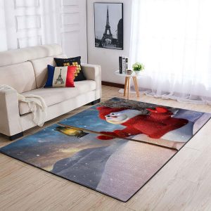 Christmas Cute Snowman Area Rug 1910037 Cu55113 Rug Carpet Area Rug For Living Room Bedroom Rug Home Decor