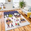 Christmas Market Vector Illustration Festive Rug Nursery Rug Room Decor