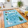 Christmas Maze Kids Labyrinth Cartoon Area Carpet Rug Nursery Rug Home Decor