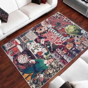 Christmas Movie Area Rug – Home Decor – Bedroom Living Room Decor