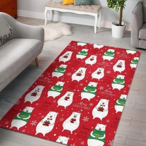Christmas Teddy Bear Rug Home Decoration – Floor Decor The Us Decor