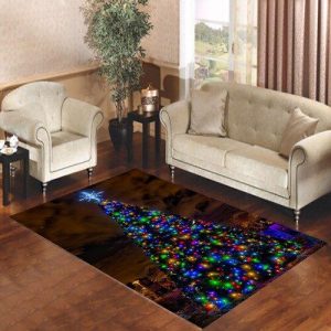 Christmas Tree Lit Up Living Room Carpet Rugs Area Rug For Living Room Bedroom Rug Home Decor