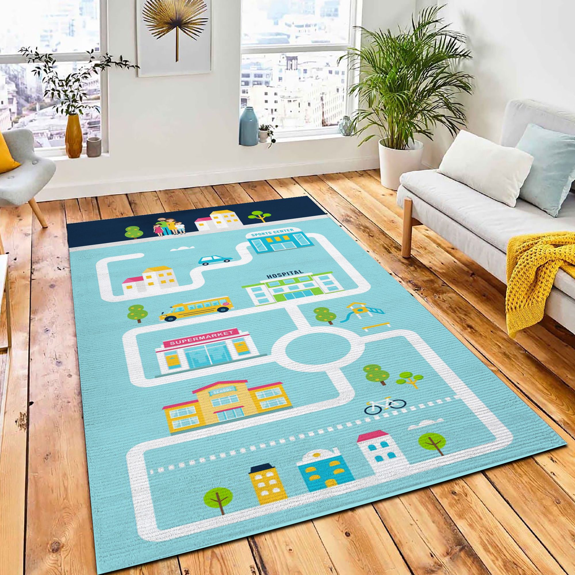 City Town Facilities Infographics Road Rug Carpet Nursery Rug Home Decor City Town Facilities Infographics Road Rug Carpet Nursery Rug Home Decor