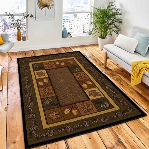 Cody Pine Cone Rug Rustic Cabin & Lodge Area Rug Home Decor Rug