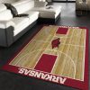 College Home Court Arkansas Basketball Team Logo Area Rug Kitchen Rug Home Us Decor