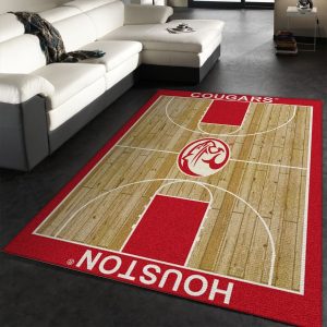 College Home Court Houston Basketball Team Logo Area Rug Bedroom Rug Home Us Decor