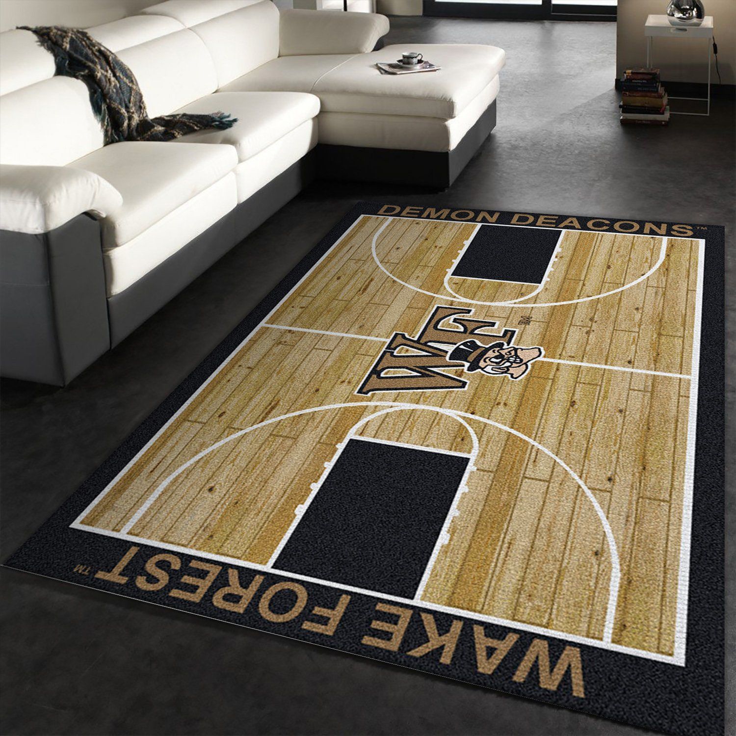 College Home Court Wake Forrest Basketball Team Logo Area Rug Living Room Rug Floor Decor Home Decor College Home Court Wake Forrest Basketball Team Logo Area Rug Living Room Rug Floor Decor Home Decor