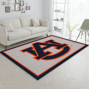 College Spirit Auburn Sport Area Rug Carpet Team Logo Family Gift Decor Area Rug For Living Room Bedroom Rug Home Decor