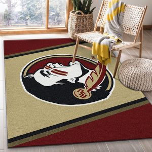 College Spirit Florida State Sport Area Rug Team Logo Family Gift Decor Area Rug For Living Room Bedroom Rug Home Decor