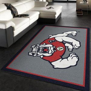 College Spirit Fresno State Sport Area Rug Team Logo Family Gift Us Decor