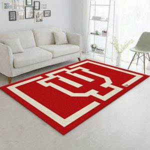 College Spirit Indiana Sport Area Rug For Christmas Team Logo Home Decor Floor Decor