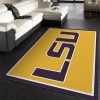 College Spirit Lsu Sport Area Rug Team Logo Floor Decor Home Decor Area Rug For Living Room Bedroom Rug Home Decor