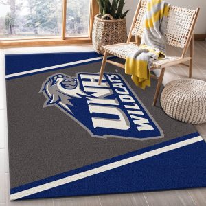 College Spirit New Hampshire Sport Area Rug Team Logo Family Gift Us Decor