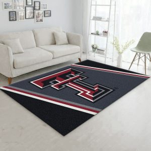 College Spirit Texas Tech Sport Area Rug Carpet Team Logo Family Gift Decor Area Rug For Living Room Bedroom Rug Home Decor