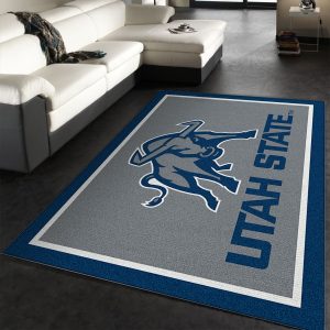 College Spirit Utah State Sport Area Rug Team Logo Family Gift Decor Area Rug For Living Room Bedroom Rug Home Decor
