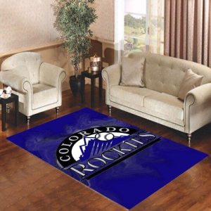 Colorado Rockies Logo On Blue Living Room Carpet Rugs Area Rug For Living Room Bedroom Rug Home Decor