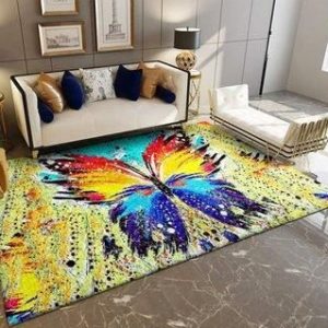 Colorful Butterfly Area Rug 190909 Rj66510 Rug Carpet Area Rug For Living Room Bedroom Rug Home Decor