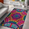 Colorful Mandala Bohemian Pattern Area Rug Bohemian Rug Floor Decor