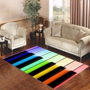 Colorful Piano Keys Cute Rainbow Living Room Carpet Rugs Area Rug For Living Room Bedroom Rug Home Decor
