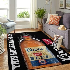 Coors Banquet This House Runs On Rug Room Carpet Custom Area Floor Home Decor